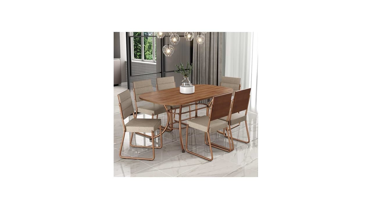 A Melhor Mesa de 6 Cadeiras: 10 Modelos para Combinar Estilo e Conforto